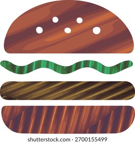 Abstract Textured Burger Layers Design