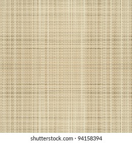 Abstract textured canvas  linen fabric background. Vector.