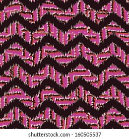 Abstract textured chevron seamless pattern. Vector.