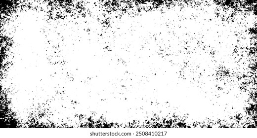 Efeito de textura abstrata. Fundo grunge. Vetor de textura preto e branco áspero.
