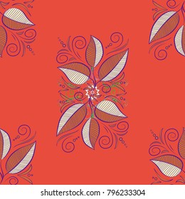Abstract textured geometric and floral seamless pattern: watercolor textures, stripe, scrawl, tropical flowers. Symmetrical geometrical background with exotic leaves. Hand painted illustration.