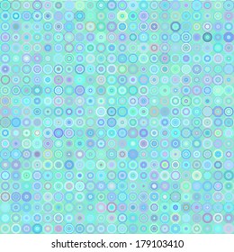 Abstract textured geometric seamless pattern. Colored circles and octagons. Vector. 