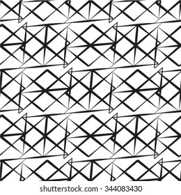 Abstract textured geometric seamless pattern.