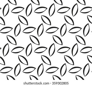 Abstract textured geometric seamless pattern.The geometric pattern by stripes, lines, rhombuses. Seamless vector background. Black and white texture