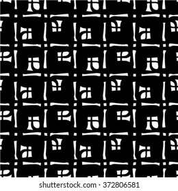 Abstract textured geometric seamless pattern. Vector.