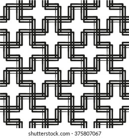 Abstract textured geometric seamless pattern. Vector.