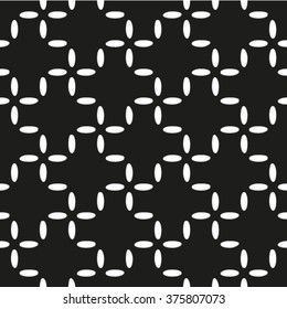 Abstract textured geometric seamless pattern.The geometric pattern by stripes, lines, rhombuses. Seamless vector background. Black and white texture