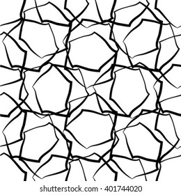 Abstract textured geometric seamless pattern. Vector.