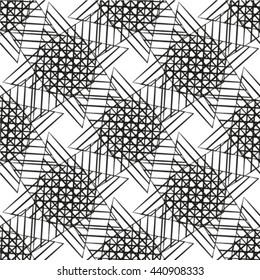 Abstract textured geometric seamless pattern.
