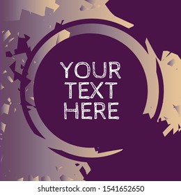 Abstract textured invite template in lilac purple