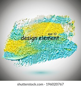 Abstract textured multicolored background acrylic paint. Vector illustration 