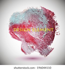 Abstract textured multicolored background acrylic paint. Vector illustration 