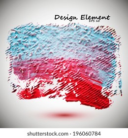 Abstract textured multicolored background acrylic paint. Vector illustration 