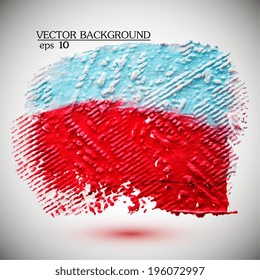 Abstract textured multicolored background acrylic paint. Vector illustration 