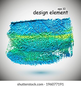 Abstract textured multicolored background acrylic paint. Vector illustration 