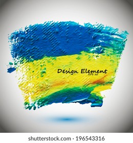 Abstract textured multicolored background acrylic paint. Vector illustration 