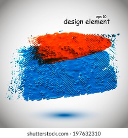 Abstract textured multicolored background acrylic paint. Vector illustration 