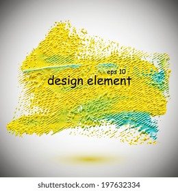 Abstract textured multicolored background acrylic paint. Vector illustration 