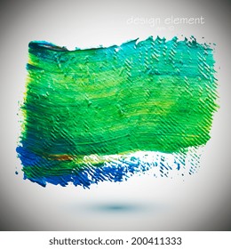 Abstract textured multicolored background acrylic paint. Vector illustration 