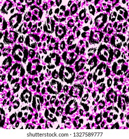 Abstract textured pattern. Bright animal skin. Leopard seamless print.