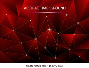 Abstract  Textured Polygon Background Red, Vector Desing Cover or Banner, Abstract Futuristic Background.