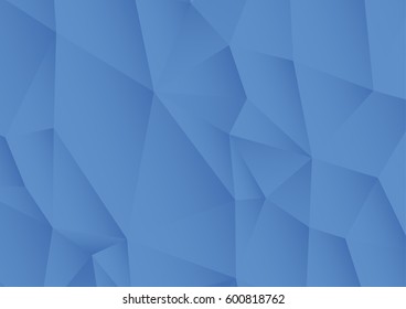 Abstract textured polygonal background. Blue Lowpoly background. Vector Illustration.