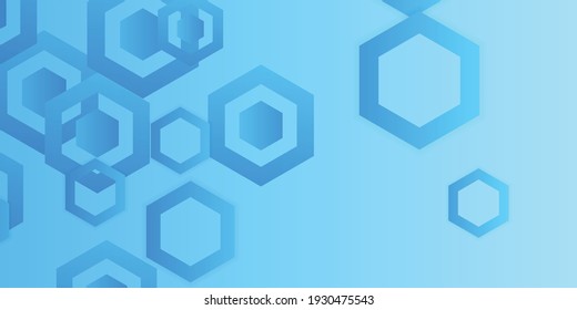 Abstract textured polygonal background. Vector hexagonal background design. Blue corporate presentation background