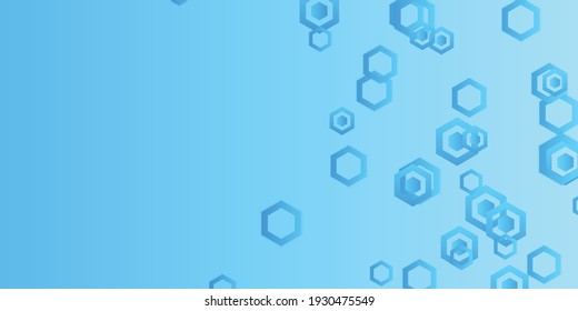 Abstrakter strukturierter mehrsprachiger Hintergrund. Vektorhexagonales Hintergrunddesign. blauer Firmenvortrag