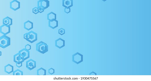 Abstract textured polygonal background. Vector hexagonal background design. Blue corporate presentation background