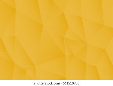 Abstract textured polygonal background. Yellow Lowpoly background. Vector Illustration.