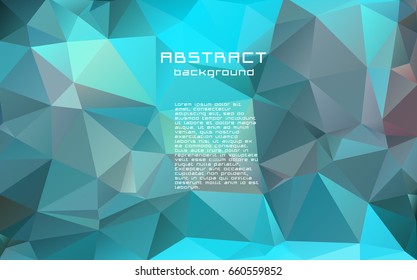 Abstract textured polygonal vector blurry triangle background. Multicolor, blue, white, gradient
