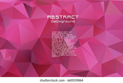 Abstract textured polygonal vector blurry triangle background. Multicolor, pink, lipstick, cosmetics, gentle bed female