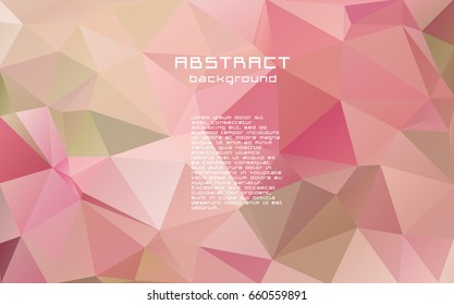 Abstract textured polygonal vector blurry triangle background. Multicolor, pink, lipstick, cosmetics, gentle bed female