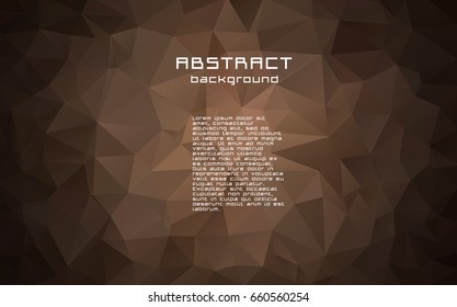 Abstract textured polygonal vector blurry triangle background. Multicolor, chocolate, brown, cream earthy