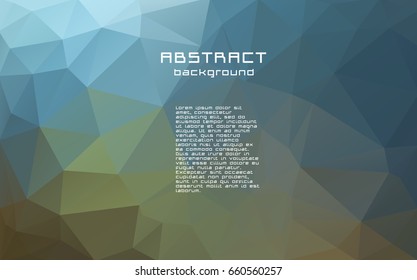 Abstract textured polygonal vector blurry triangle background. Multicolored, blue, green, lilac, azure green