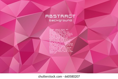 Abstract textured polygonal vector blurry triangle background. Multicolor, pink, lipstick, cosmetics, gentle bed female