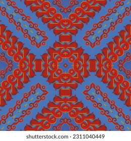 Resumen textura sin costura de fondo en colores azul y rojo
