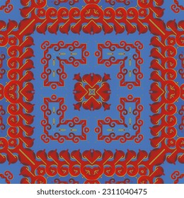 Resumen textura sin costura de fondo en colores azul y rojo