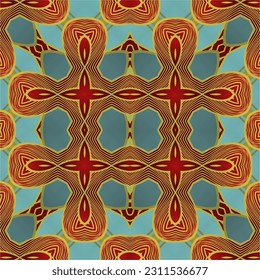 Abstract textured seamless background in blue and red colors