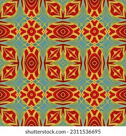 Abstract textured seamless background in blue and red colors