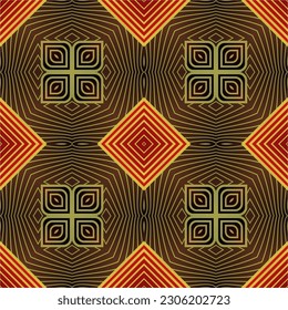 Abstract textured seamless background in brown and golden yellow colors