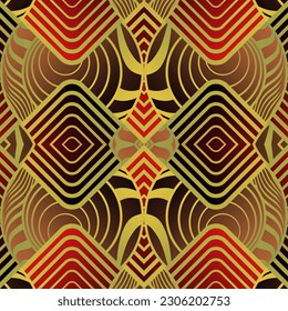 Abstract textured seamless background in brown and golden yellow colors