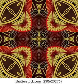 Abstract textured seamless background in brown and golden yellow colors