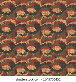 abstract textured seamless vector pattern in brown, red green and beige colors