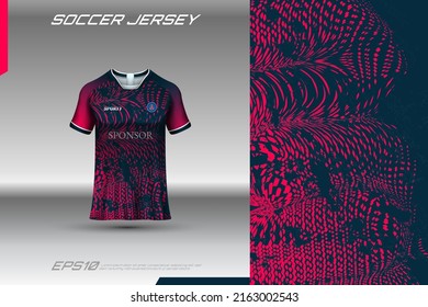 Abstract textured sports jersey design t-shirt for racing, football, gaming, motocross, cycling. Mockup vector design template.