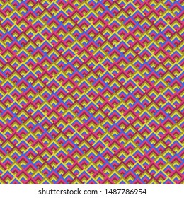 Abstract textured square shapes seamless pattern. Fish scale