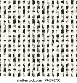 Abstract Textured Stroke Motif. Seamless Pattern.