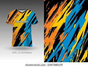 Abstract textured t-shirt background vector design for sport jersey, football, racing, game, motocross, cycling, downhill, leggings