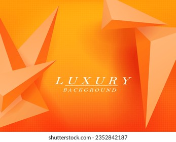 Abstract textured yellow design, mosaic and triangles with 3-d effect.