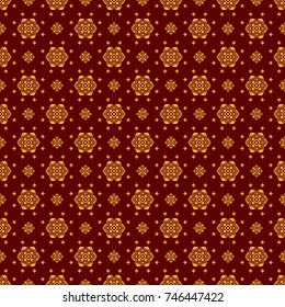 abstract Thai gold flower tradition culture art endless pattern
illustration design vector background element can be used for decoration,
wallpaper, pattern fills, web page background,surface textures